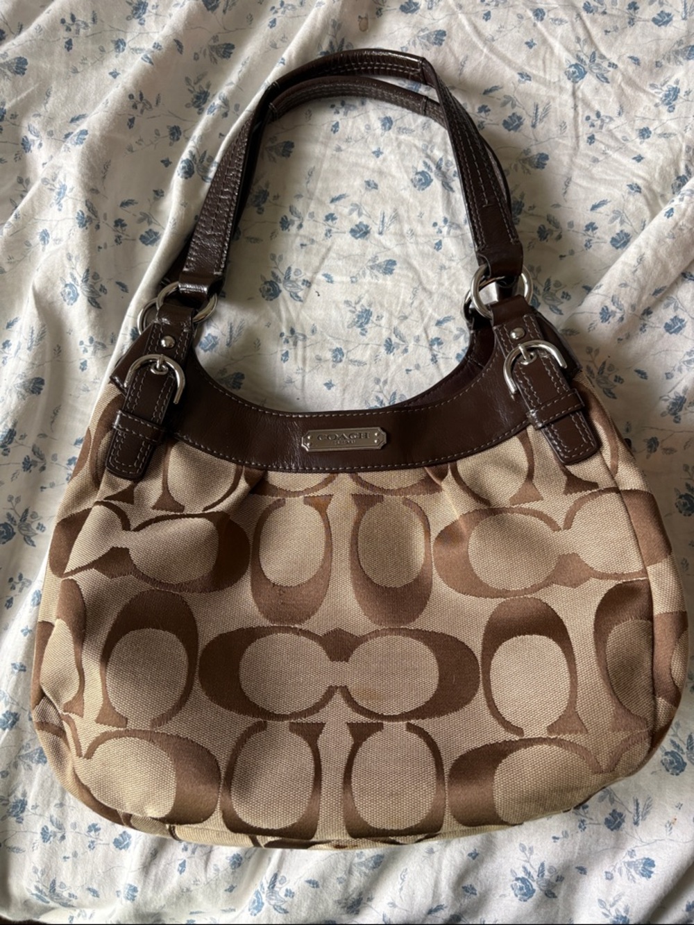 Coach Soho Brown Signature Hobo  Shoulder Bag